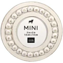 Best Sale ✔️ 24 Pack: White Beaded Round 3" x 3" Mini Frame by Studio Décor® by Studio Decor ✔️