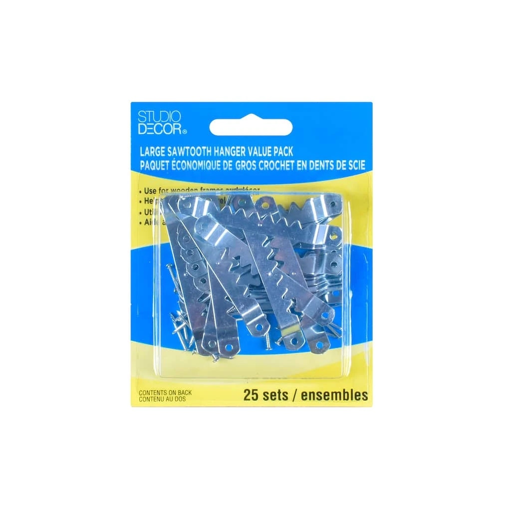 Cheap β€οΈ 12 Packs: 25 ct. (300 total) Large Sawtooth Hangers by Studio Décor® by Studio Decor π 1 Cheap β€οΈ 12 Packs: 25 ct. (300 total) Large Sawtooth Hangers by Studio Décor® by Studio Decor π