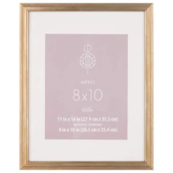 Best Pirce 🔔 Gold Narrow 8" x 10" with Mat Frame, Aspect by Studio Décor® by Studio Decor ✔️