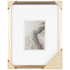 Deals 👍 6 Pack: 5" x 7" Metallic Gold Inner Slant Frame with Mat, Gallery by Studio Décor® by Studio Decor ✔️ -The Decor Frame Sales Store 10639146 6 1