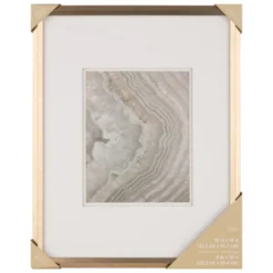 Buy 👍 8" x 10" Metallic Gold Inner Slant Frame with Mat, Gallery by Studio Décor® by Studio Decor 😀 -The Decor Frame Sales Store 10639147 6