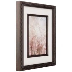 Brand new 💯 5" x 7" Metallic Bronzed Beaded Frame with Mat, Gallery by Studio Décor® by Studio Decor ⌛ -The Decor Frame Sales Store 10639176 3