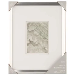 Best Pirce ❤️ Metallic Silver Frame with Mat, Gallery by Studio Décor® by Studio Decor 🧨 -The Decor Frame Sales Store 10639181 6