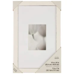 Cheap ❤️ White & Silver Frame with Mat, Gallery by Studio Décor® by Studio Decor 🎉 -The Decor Frame Sales Store 10657669 7