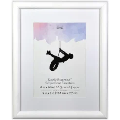 Outlet 😍 White 5" x 7" Frame with Mat, Simply Essentials™ by Studio Décor® by Studio Decor 🌟
