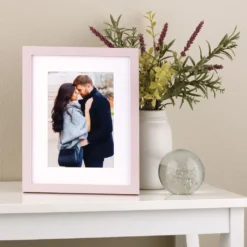 New ❤️ Pink Linear 5" x 7" Frame with Mat, Simply Essentials™ by Studio Décor® by Studio Decor ✨ -The Decor Frame Sales Store 10657734 5