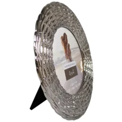 Buy ✔️ Silver Round Wicker Metal 4" x 4" Frame, Expressions™ by Studio Décor® by Studio Decor 🛒 -The Decor Frame Sales Store 10658047 6