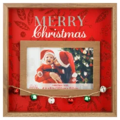 Buy 💯 Wood Grain Merry ❄ Christmas 6" x 4" Shadowbox Frame, ❄ Christmas by Studio Décor® by Studio Decor 🛒