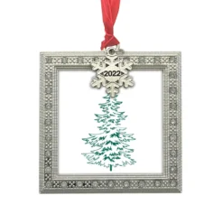 Buy ✨ Silver Decorative 2022 Square Ornament Frame with Snowflake by Studio Décor® by Studio Decor 🧨