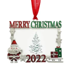 Deals 🎉 Merry ❄ Christmas 2022 Rectangle Ornament Frame by Studio Décor® by Studio Decor ✔️