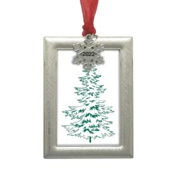 Budget π Silver Snowflake 2022 Rectangle Ornament Frame by Studio Décor® by Studio Decor π