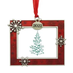 The Decor Frame Sales Store 15 Best Pirce 🥰 Red 2022 Snowflake Rectangle Ornament Frame by Studio Décor® by Studio Decor ❤️