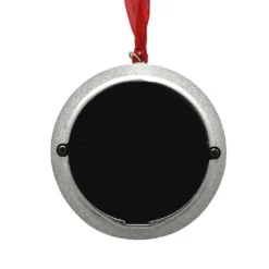 New ❤️ Silver 2022 Snowflake Round Ornament Frame by Studio Décor® by Studio Decor ✔️ -The Decor Frame Sales Store 10701573 4