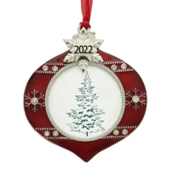 The Decor Frame Sales Store 11 Brand new ❤️ Red & Silver 2022 Onion Bulb Ornament Frame by Studio Décor® by Studio Decor 😀