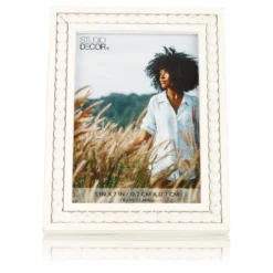 Promo 😍 White Beaded Picture Frame by Studio Décor® by Studio Decor ✔️