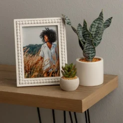 Promo 😍 White Beaded Picture Frame by Studio Décor® by Studio Decor ✔️ -The Decor Frame Sales Store 10705015 5