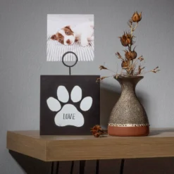 Cheapest ⭐ Black 5" x 5" Paw Print Tabletop Clip Frame by Studio Décor® by Studio Decor 🎁 -The Decor Frame Sales Store 10705036 5