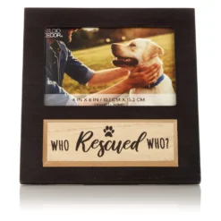 Top 10 👍 Black Who Rescued Who 6" x 4" Frame by Studio Décor® by Studio Decor 🌟