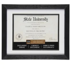 Outlet π 6 Pack: Black 8.5" x 11" Document Frame with Mat by Studio Décor® by Studio Decor β