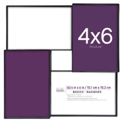 Brand new π 12 Pack: 4 Opening Black 4" x 6" Collage Frame, Basics by Studio Décor® by Studio Decor β