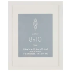 Outlet 𧨠8 Pack: White 8" x 10" Frame with Mat, Aspect by Studio Décor® by Studio Decor π